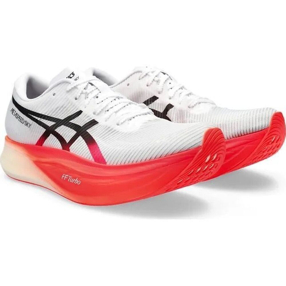 ASICS MetaSpeed Sky+ Running Shoes White and Black Womens 7 Mens 5.5 NWT